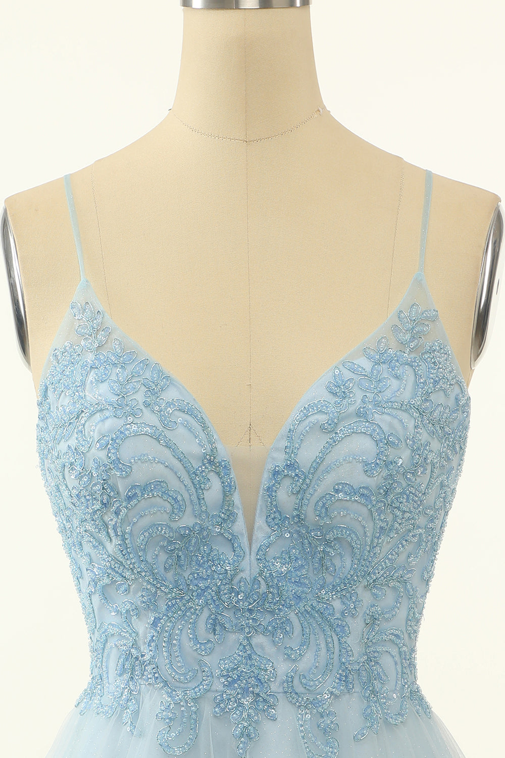 Blue Homecoming Dress A-line Cute Prom Dress with Appliques