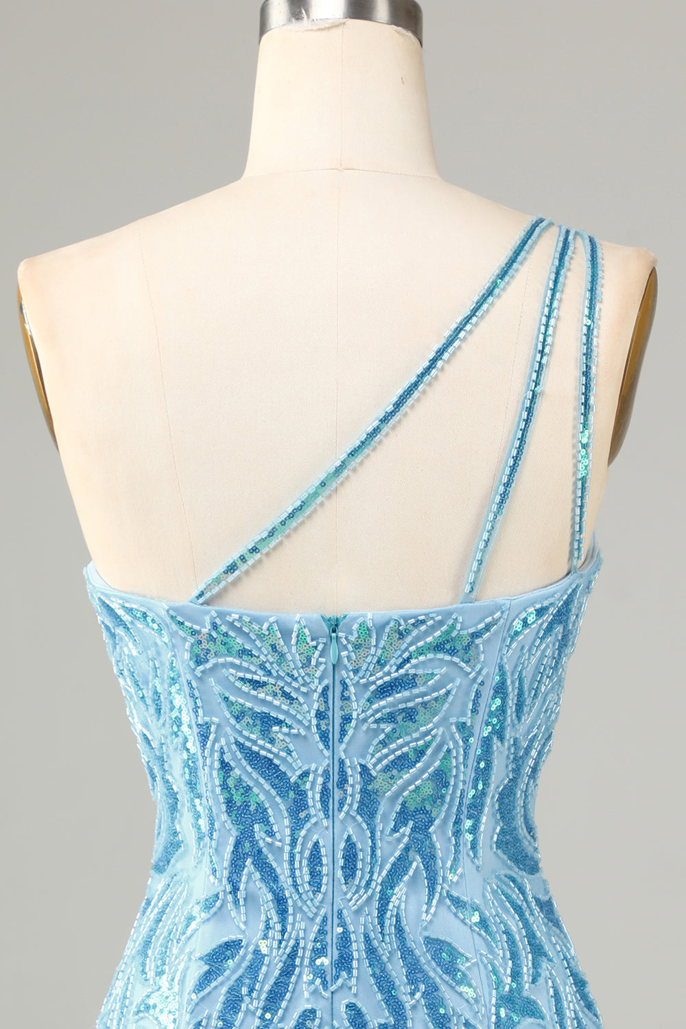 Blue Homecoming Dress Beaded Fringed Tight Short Cocktail Dresses