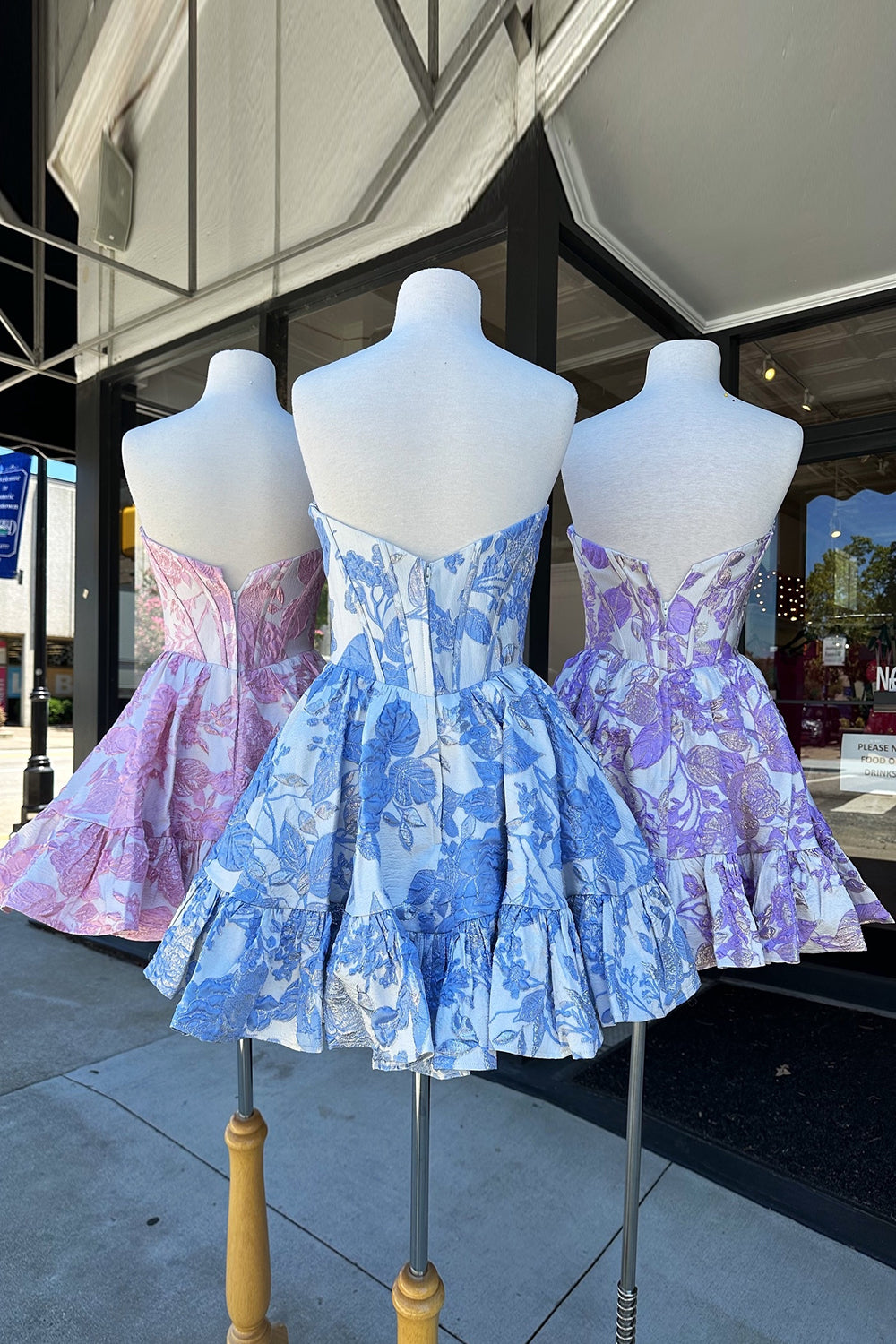 Blue Homecoming Dress Corset A Line Short Cocktail Dresses