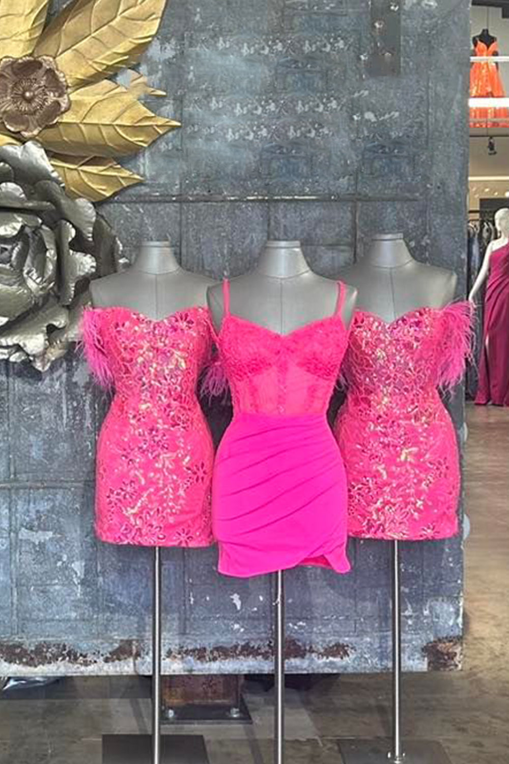 Blue Homecoming Dress Lace Sequined Tight Short Cocktail Dresses with Feathers