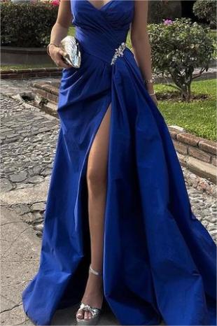 Blue Mermaid Prom Dress Sweetheart Beaded Formal Dress