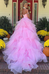 Blush Pink Off-The-Shoulder Ball Gown With Crystal Embellishments Formal Evening Gown