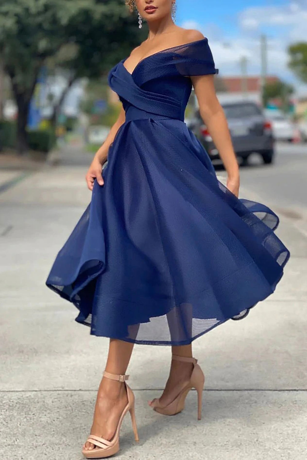 Burgundy Homecoming Dress Off The Shoulder Cocktail Party Dresses