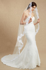 White Lace Wedding Veil