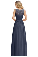 Dusty Rose V Neck Bridesmaid Dress A Line Evening Dress