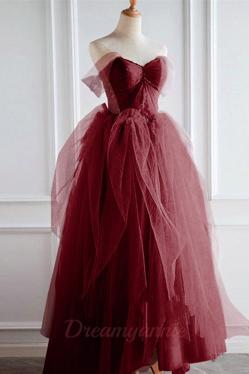 Champagne Prom Dress Off the Shoulder Tulle Lace Long Formal Dress Evening Dress