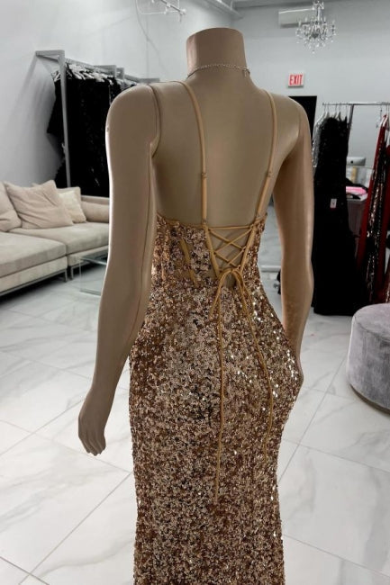 Column Tulle Spaghetti Straps Sleeveless Formal Dress With Rhinestone