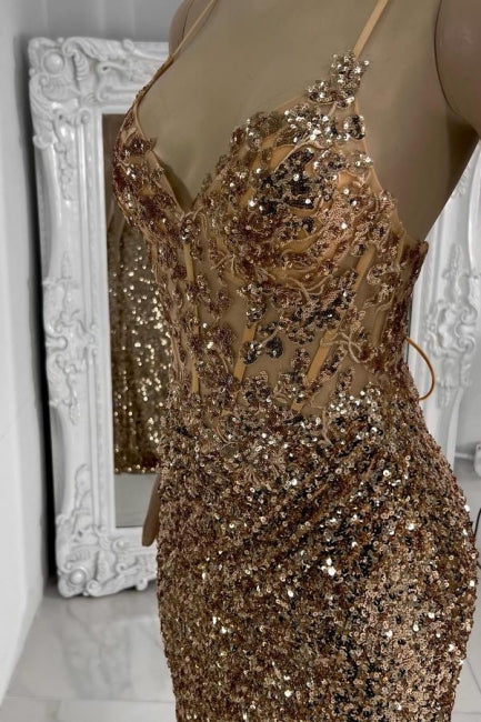 Column Tulle Spaghetti Straps Sleeveless Formal Dress With Rhinestone