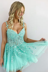 Coral Homecoming Dress Backless Short Cocktail Dress with Appliques