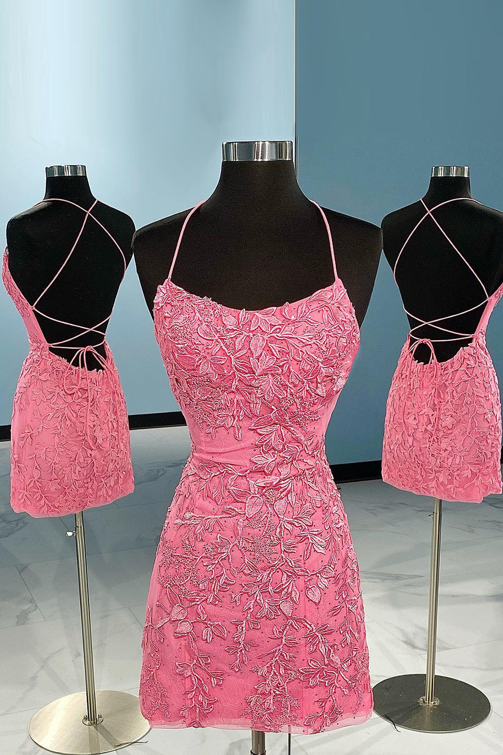 Coral Homecoming Dress Short Tight Cocktail Party Dresses with Lace Beading