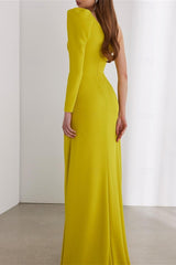 One Shoulder Wedding Guest Dress Sheath/Column Party Dress