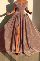 Ball Gown Formal Evening Dress Off the Shoulder Prom Dress