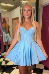 Dark Green Homecoming Dress Beaded Corset A Line Short Prom Dress