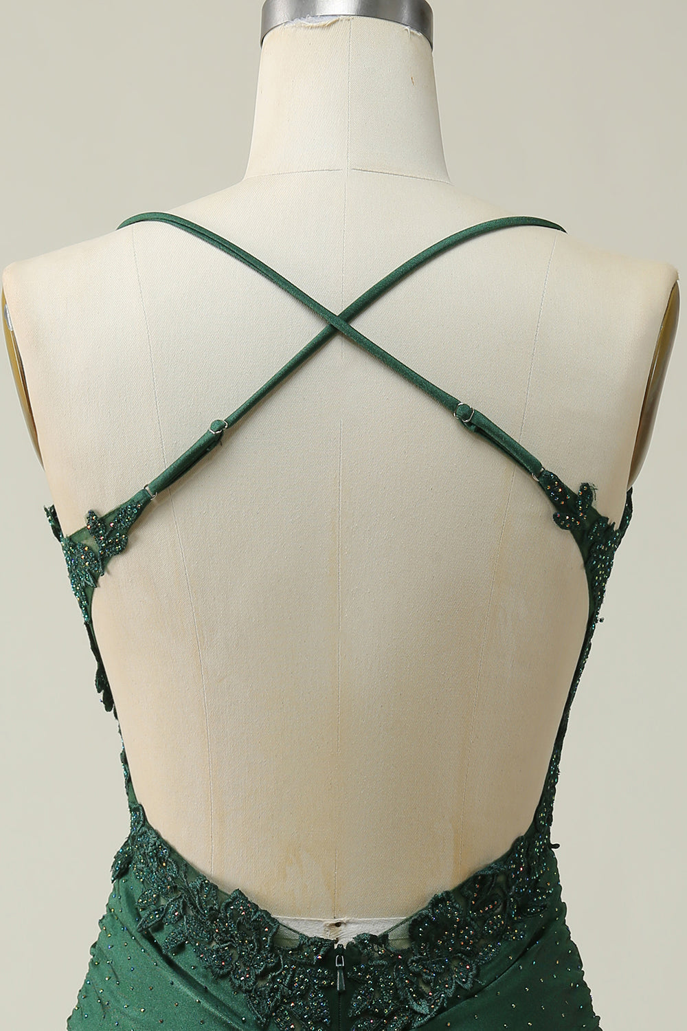 Dark Green Homecoming Dress Beaded Short Tight Cocktail Party Dresses with Appliques