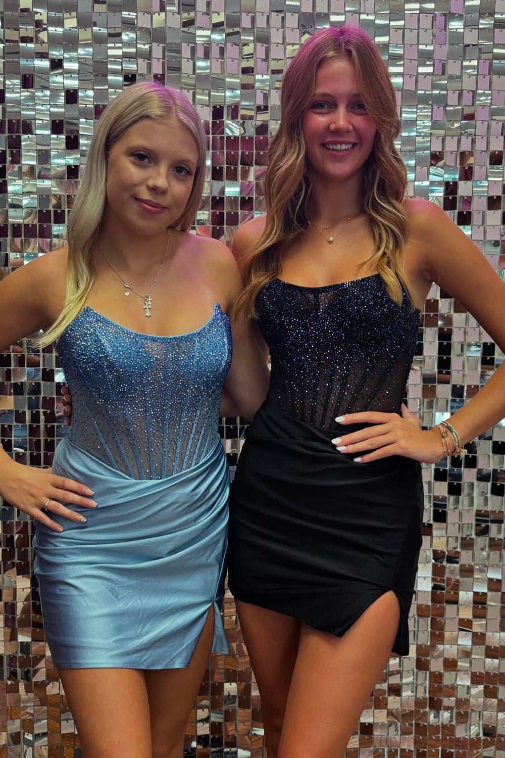 Dark Green Homecoming Dress Corset Strapless Tight Short Cocktail Dresses with Beadings