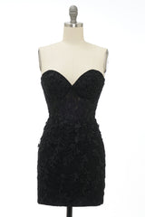 Dark Green Homecoming Dress Strapless Corset Tight Short Prom Dress with Appliques