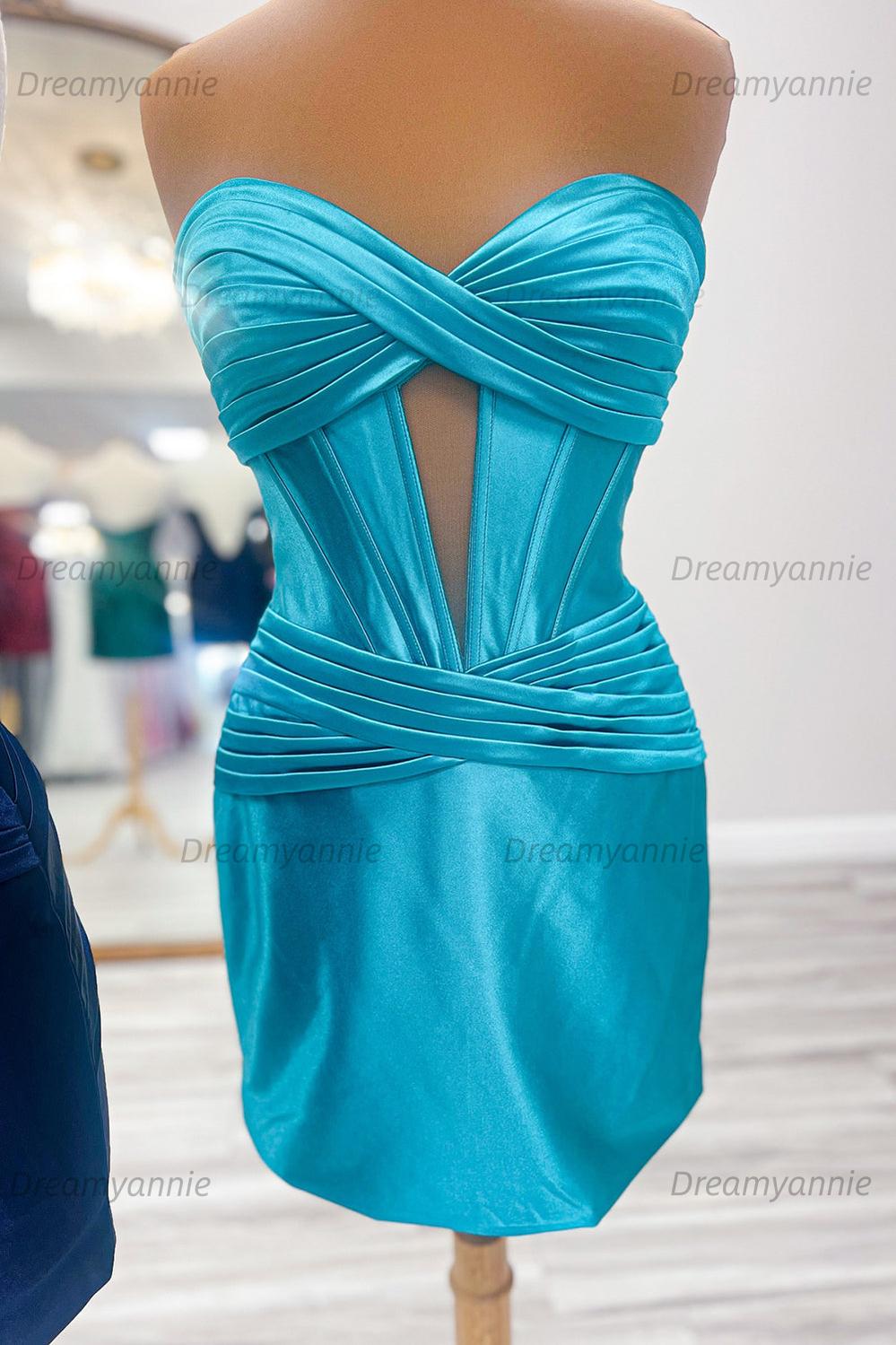 Dark Green Homecoming Dress Sweetheart Corset Tight Short Cocktail Dresses