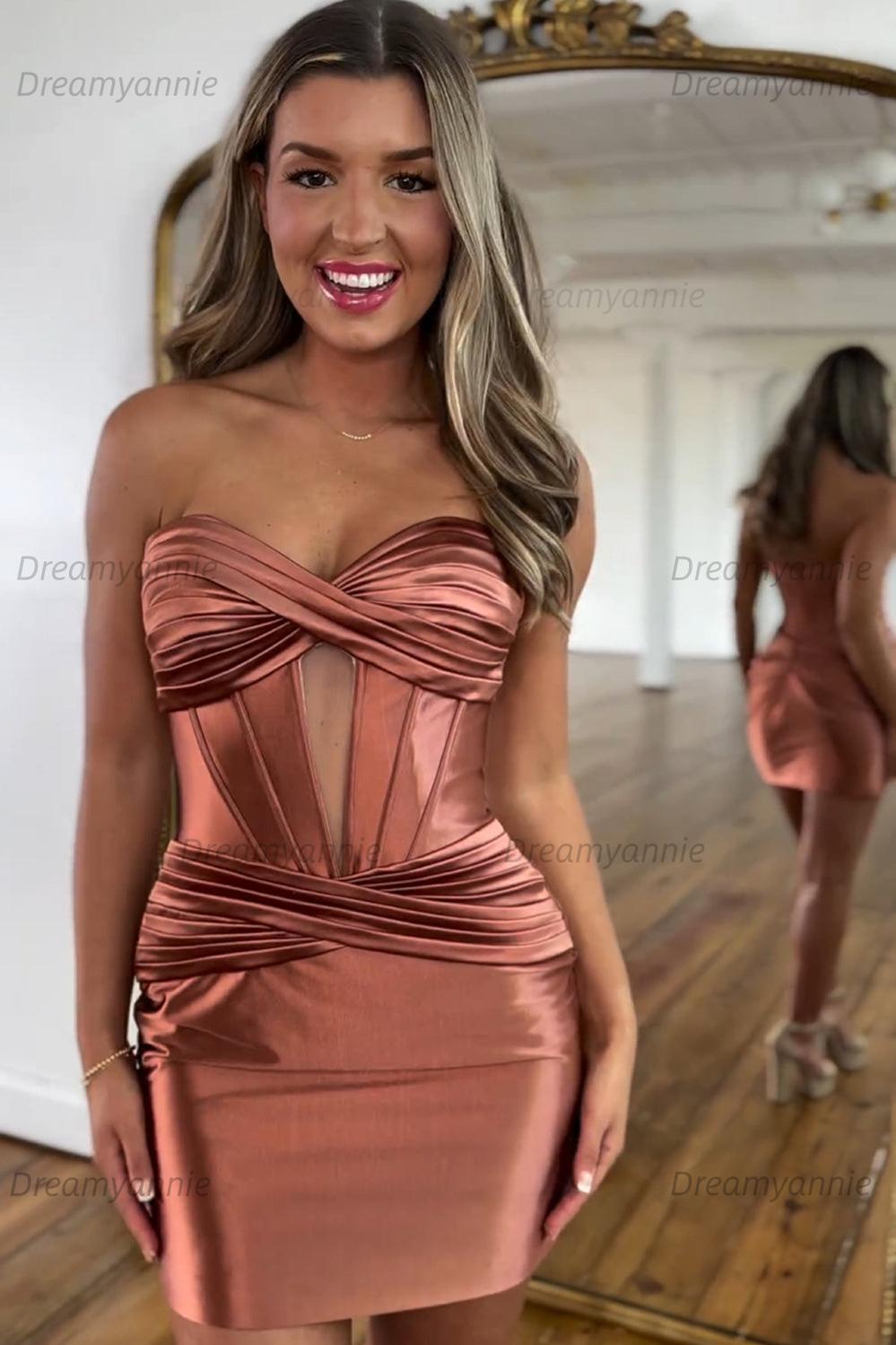 Dark Green Homecoming Dress Sweetheart Corset Tight Short Cocktail Dresses