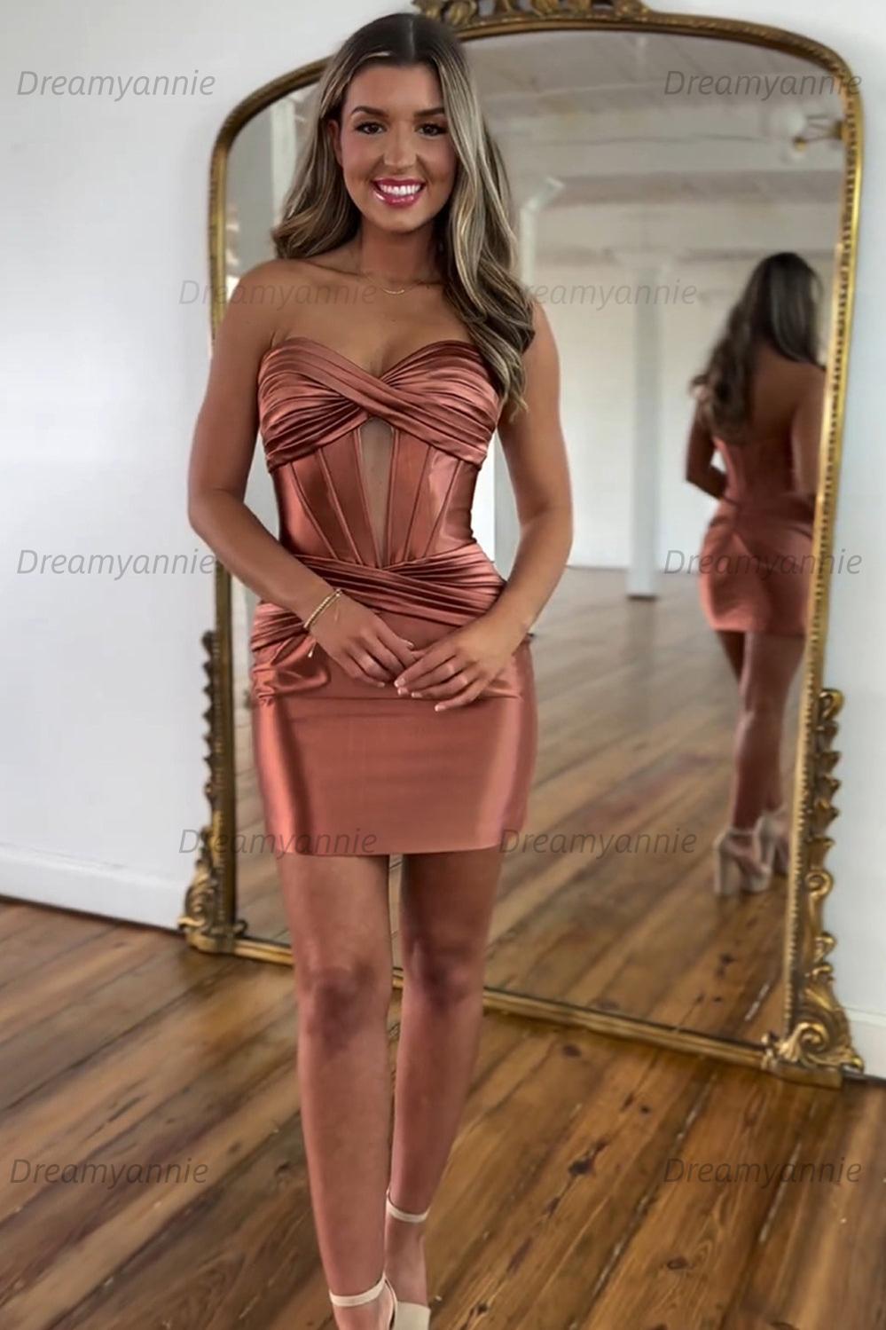 Dark Green Homecoming Dress Sweetheart Corset Tight Short Cocktail Dresses