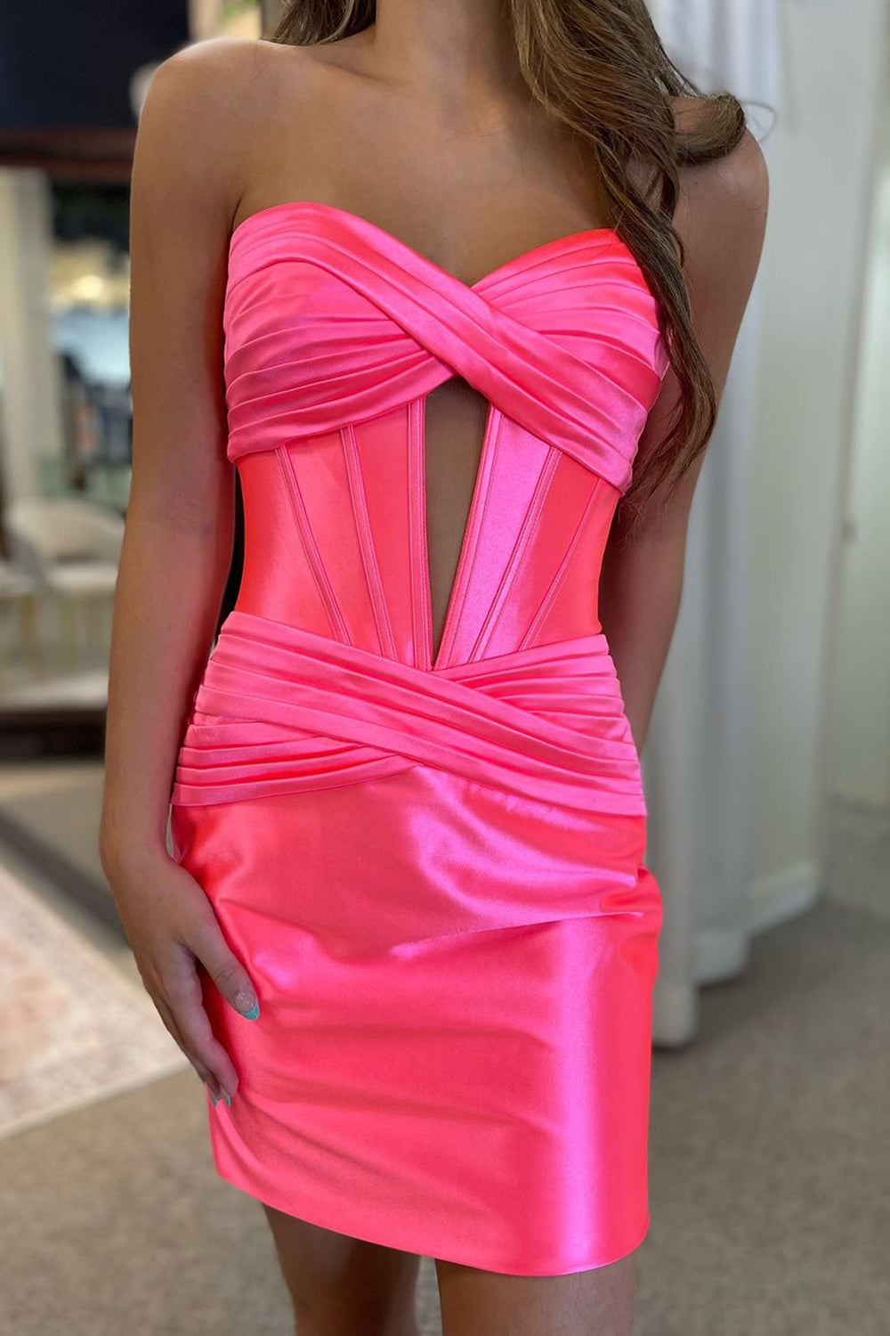 Dark Green Homecoming Dress Sweetheart Corset Tight Short Prom Dress