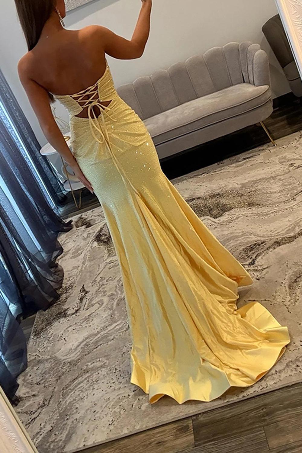 Dark Green Mermaid Prom Dress Beaded Sweetheart Satin Long Formal Dress With Slit