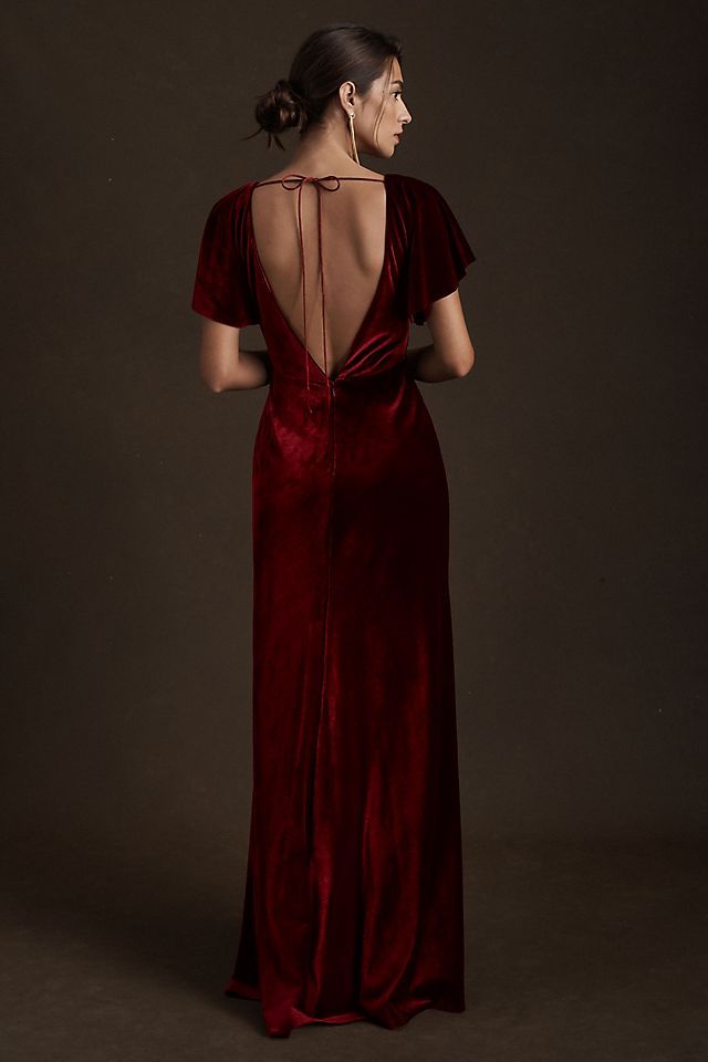 Dark Green Velvet Dress V Neck Sheath/Column Formal Evening Dress