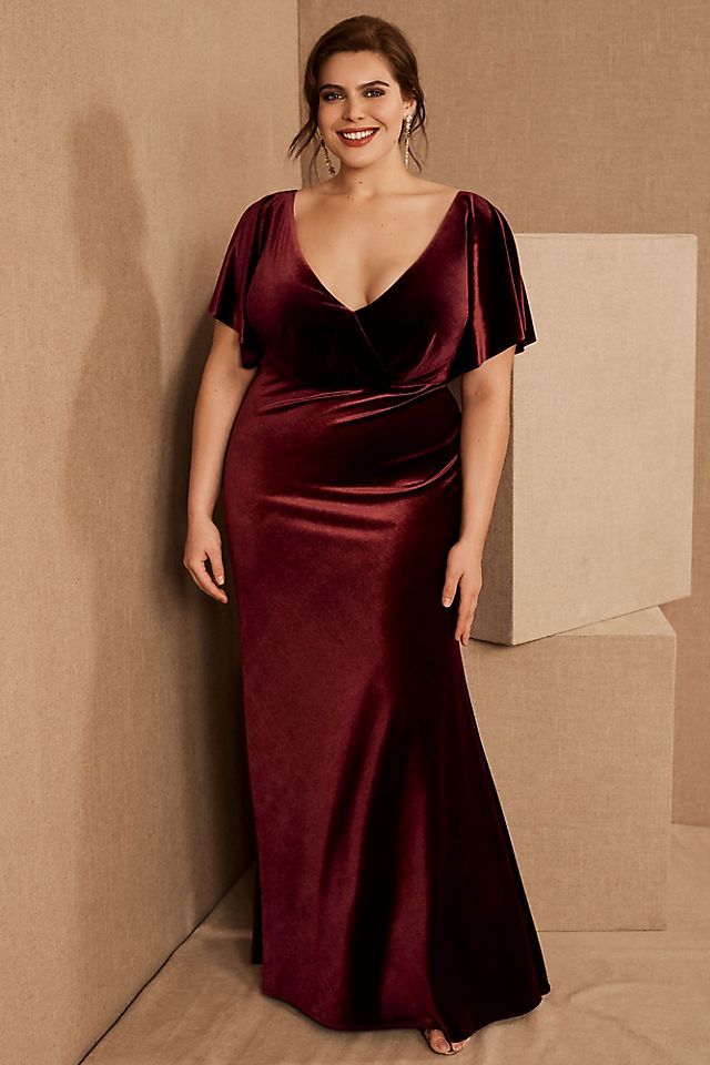 Dark Green Velvet Dress V Neck Sheath/Column Formal Evening Dress