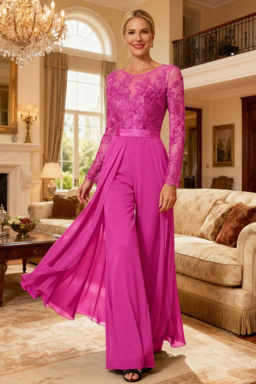Dreamyannie Black Chiffon Illusion Neck Floor Length Mother Of The Bride Jumpsuit With Cape