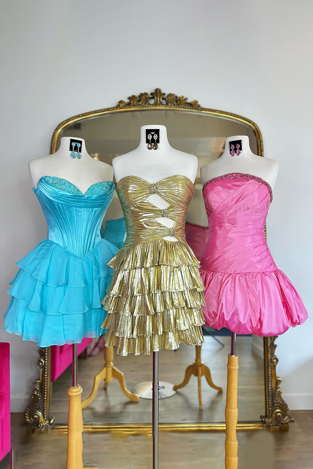 Dreamyannie Fuchsia A Line Homecoming Dresses Corset Short Cocktail Dresses With Ruffles