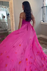 Dreamyannie Fuchsia Short Floral Tight Homecoming Jumpsuits With Cape