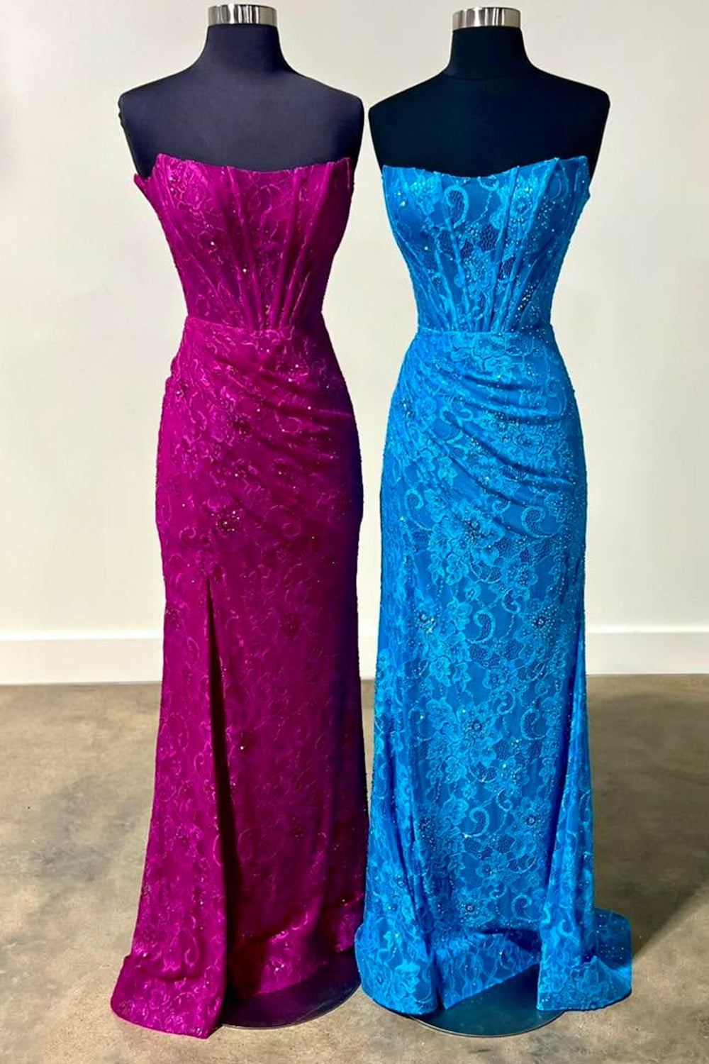 Dreamyannie Mermaid Black Prom Dress Strapless Corset Formal Dress With Appliques