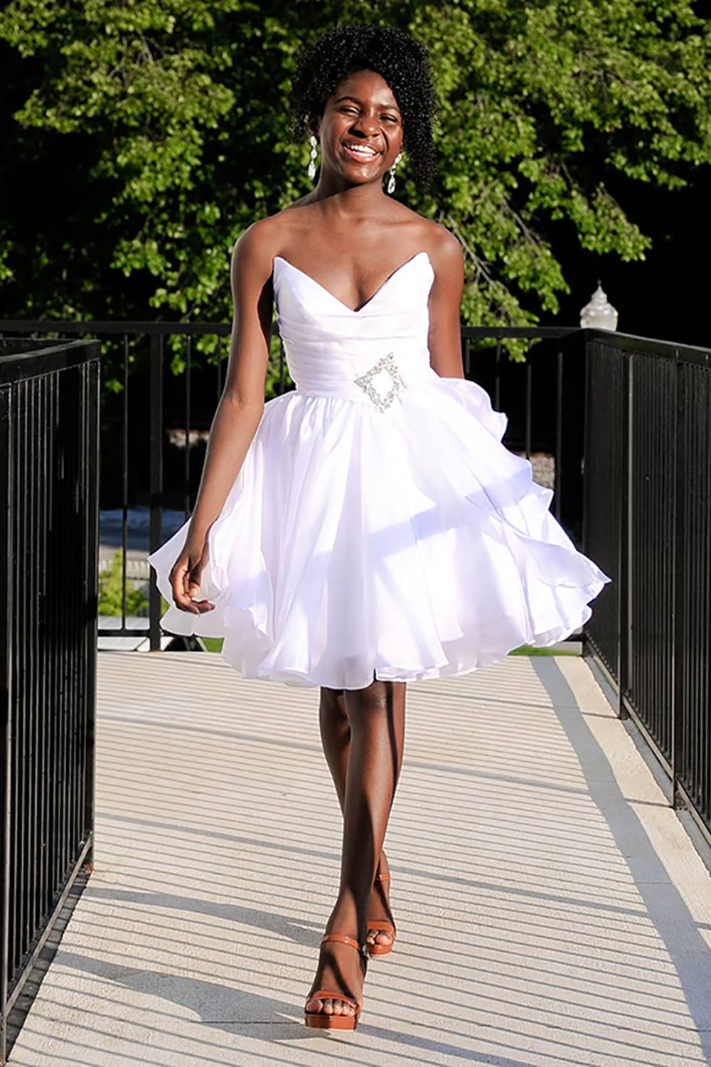Dreamyannie Royal Blue Homecoming Dresses Ruffled Beaded A Line Short Cocktail Dresses