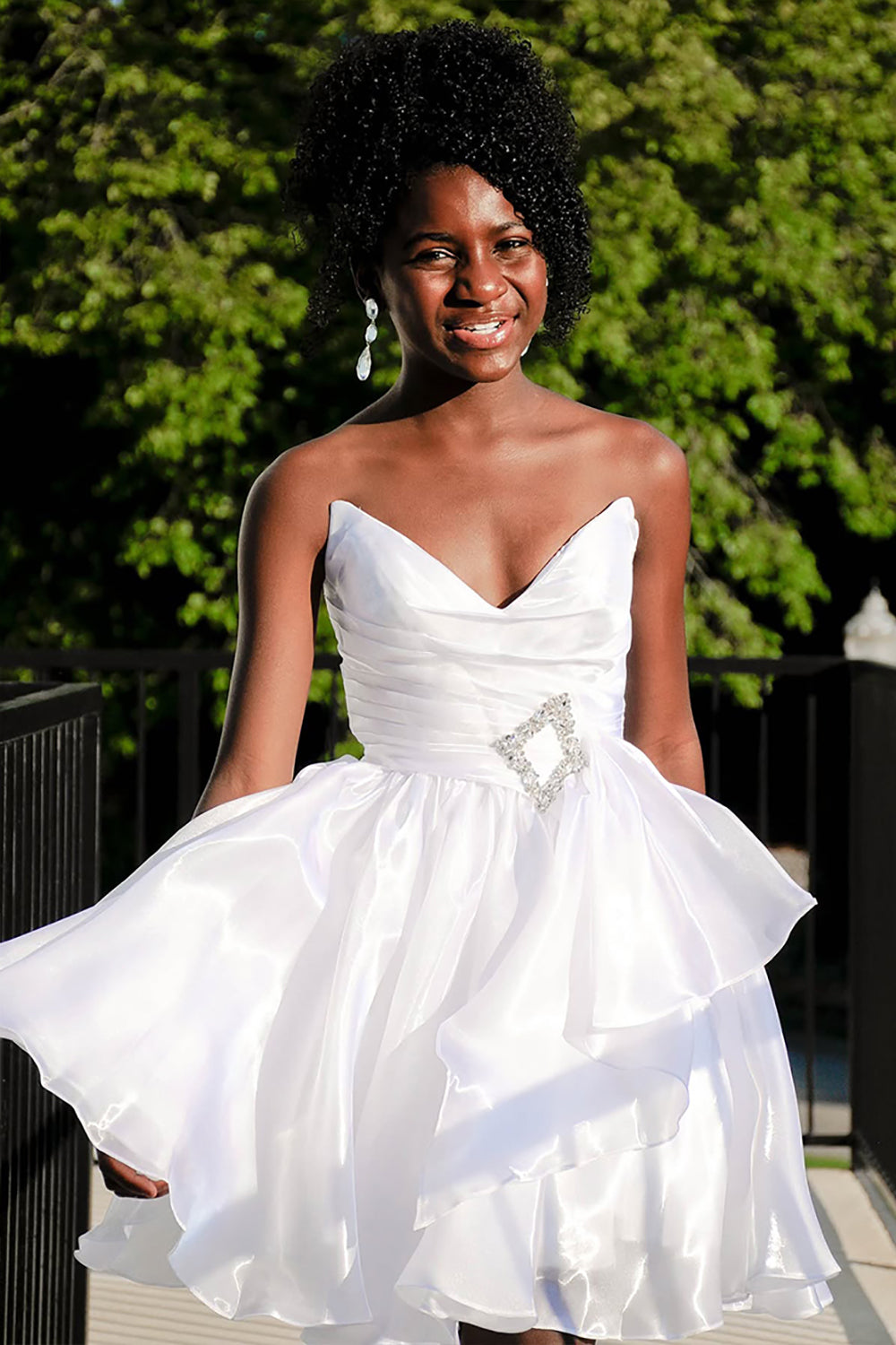 Dreamyannie Royal Blue Homecoming Dresses Ruffled Beaded A Line Short Cocktail Dresses