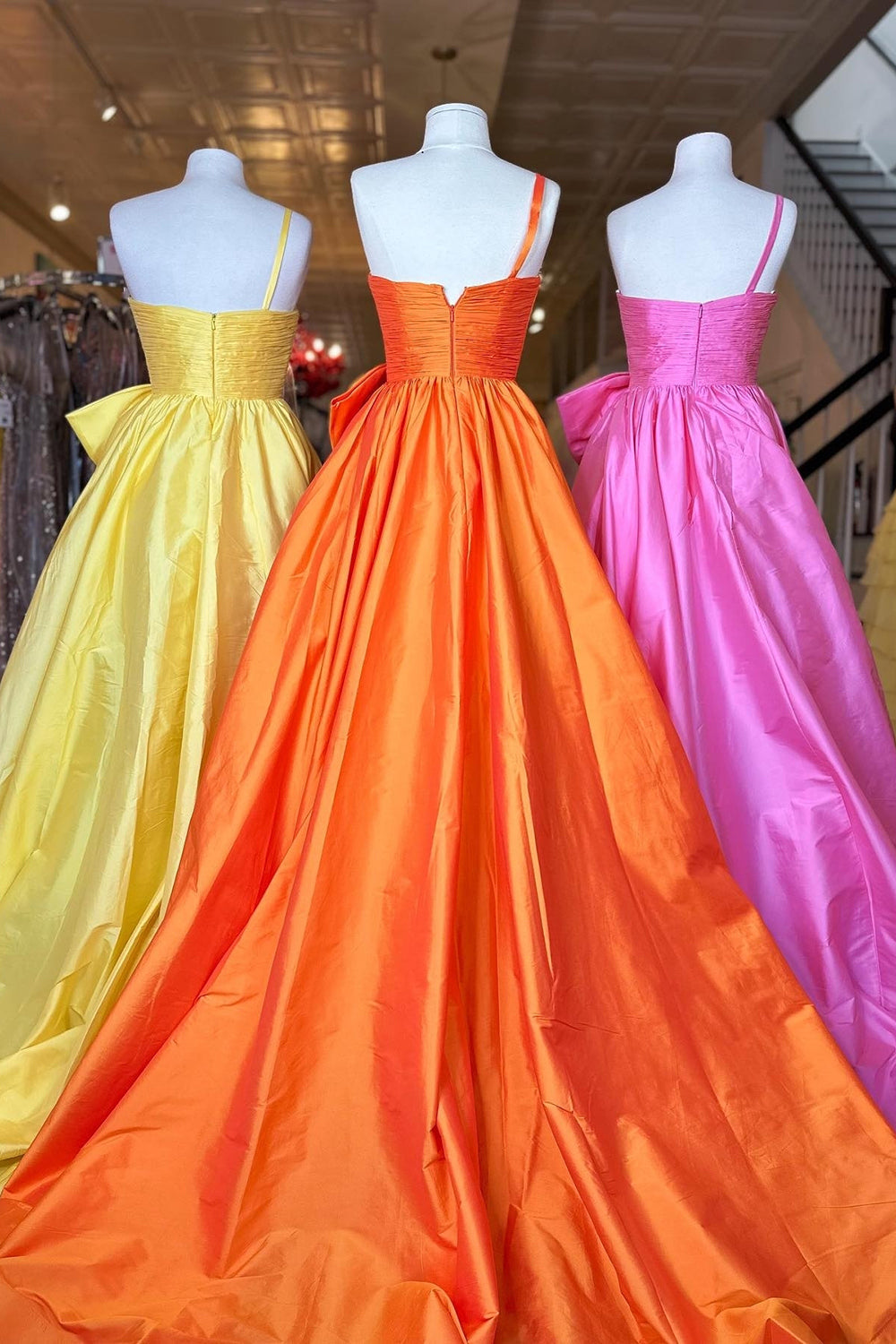 Dreamyannie Royal Blue Prom Dress A-Line One Shoulder Long Formal Dress With Slit