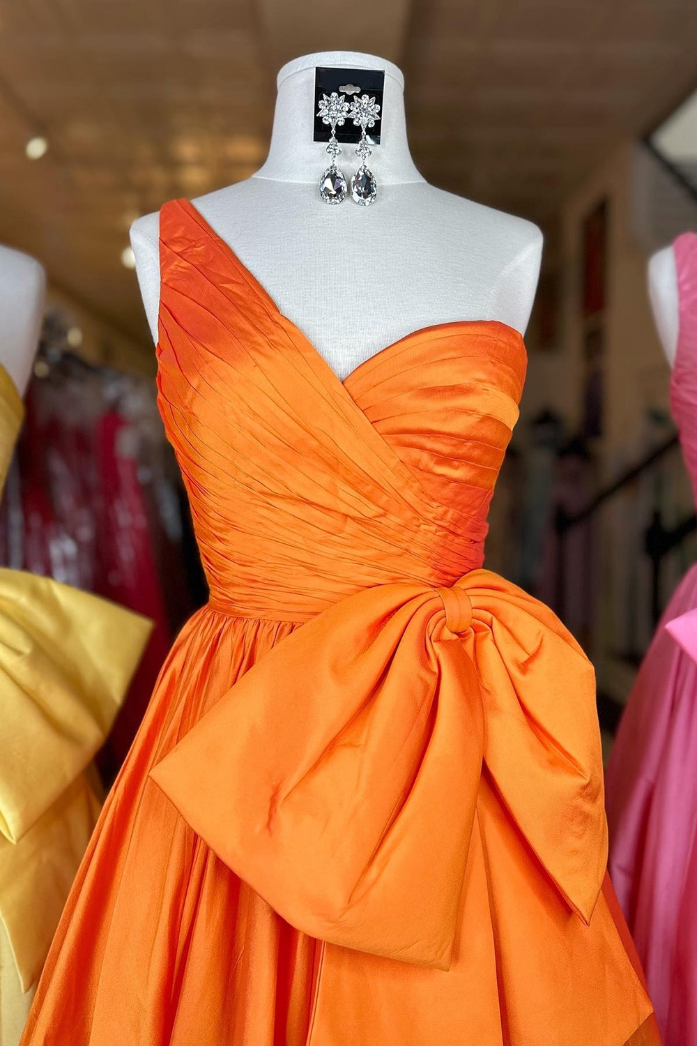 Dreamyannie Royal Blue Prom Dress A-Line One Shoulder Long Formal Dress With Slit