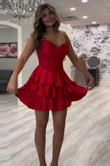 Dreamyannie Yellow A Line Homecoming Dresses Satin Short Corset Cocktail Dresses With Lace