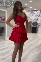 Dreamyannie Yellow A Line Homecoming Dresses Satin Short Corset Cocktail Dresses With Lace