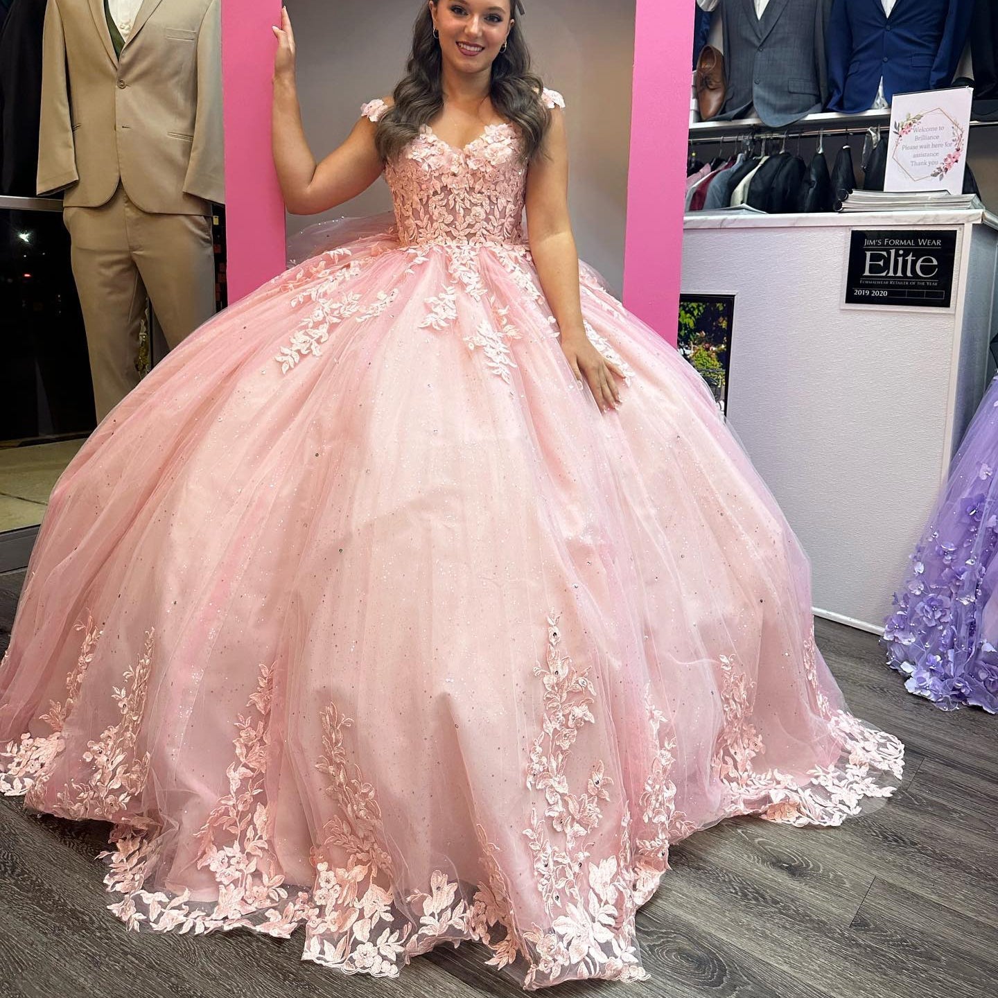 Elegant Ball Gown Sweetheart Neck Lace Appliques Pink Tulle Princess Formal Party Gown Quinceanera Dress For Sweet 16 Dress