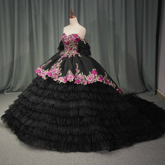 Elegant Detachable Sleeve Quinceanera Dress Classic Lace Up Sweet 16 Dress Ball Gown Dress