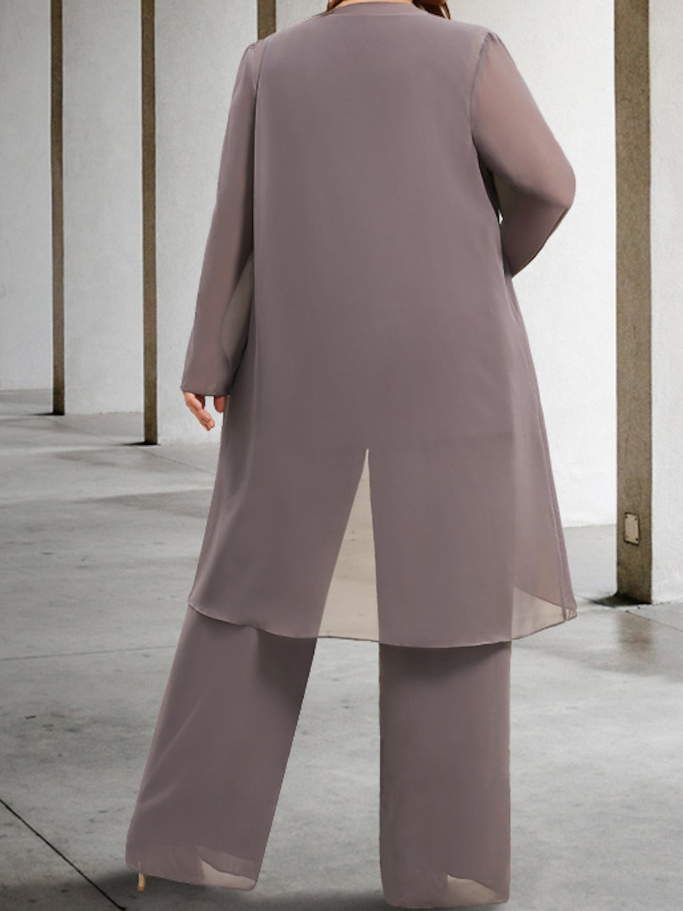 Elegant Mother of the Bride Pantsuits in Chiffon with Jacket
