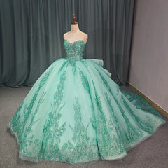 Mint Green Quinceanera Dress Tiptop Strapless Mexico Beaded Corset Sweet 16 Ball Gown Dress