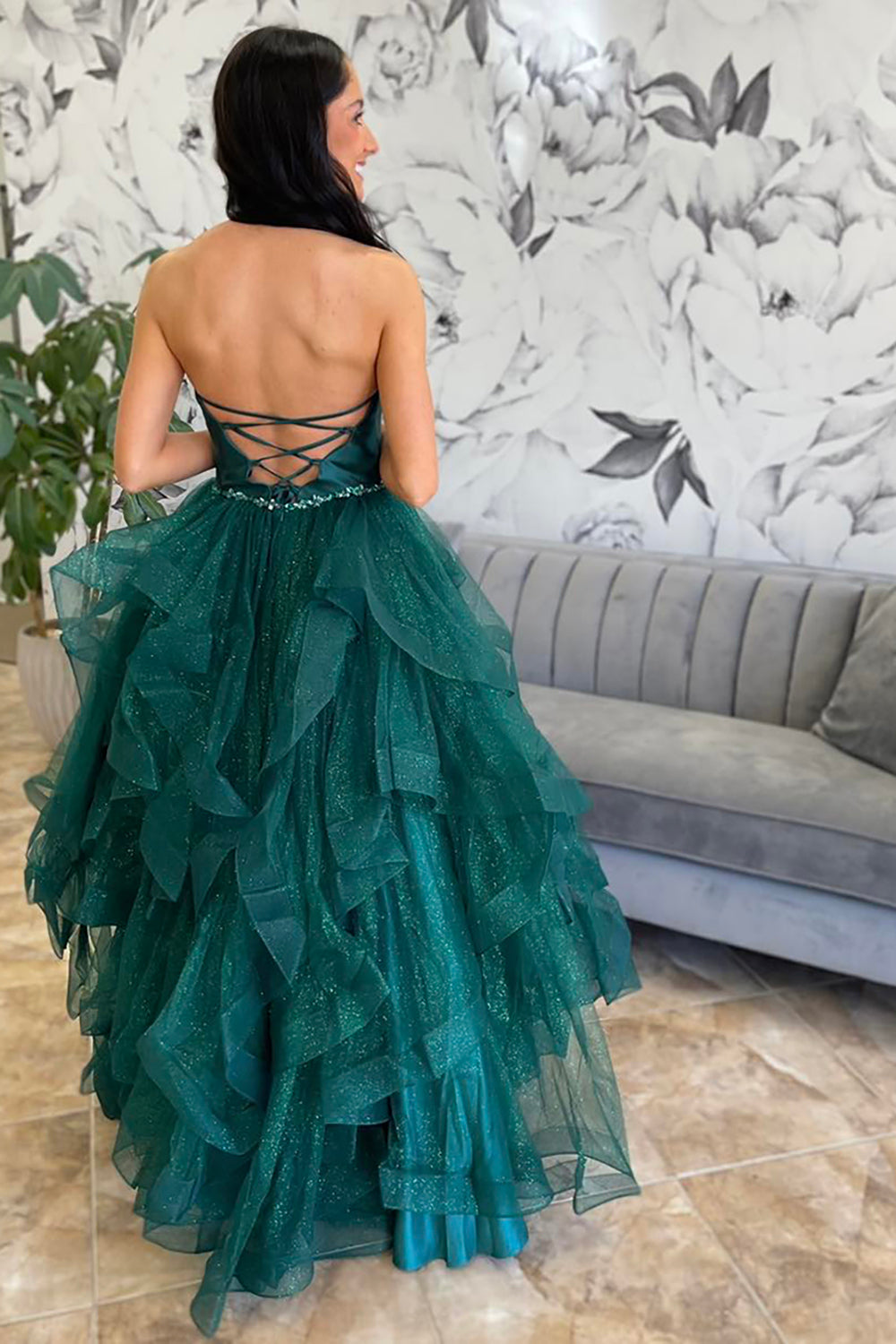 Emerald Green Prom Dress Sweetheart Long Formal Dress