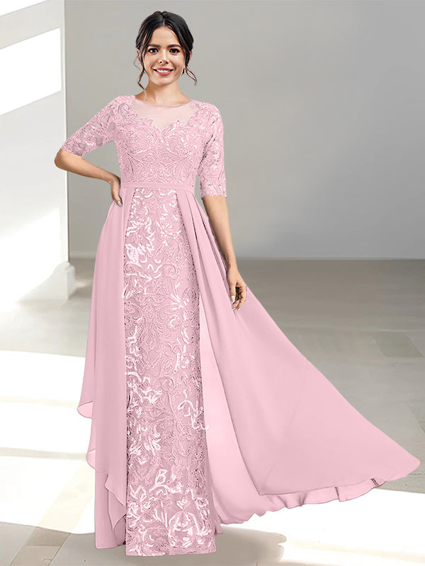 Long Mother of the Bride Dresses with A Line and Scoop Necklines