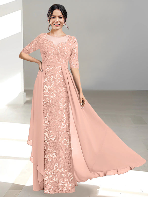 Long Mother of the Bride Dresses with A Line and Scoop Necklines
