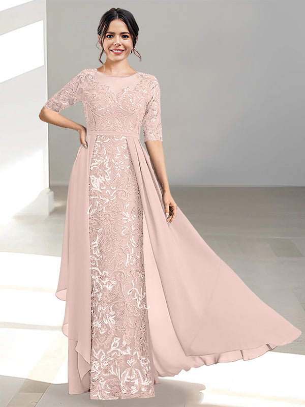 Long Mother of the Bride Dresses with A Line and Scoop Necklines