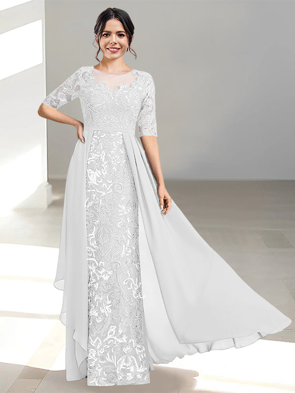 Long Mother of the Bride Dresses with A Line and Scoop Necklines