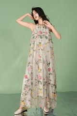 Floral Sleeveless Maxi Summer Holiday Dress