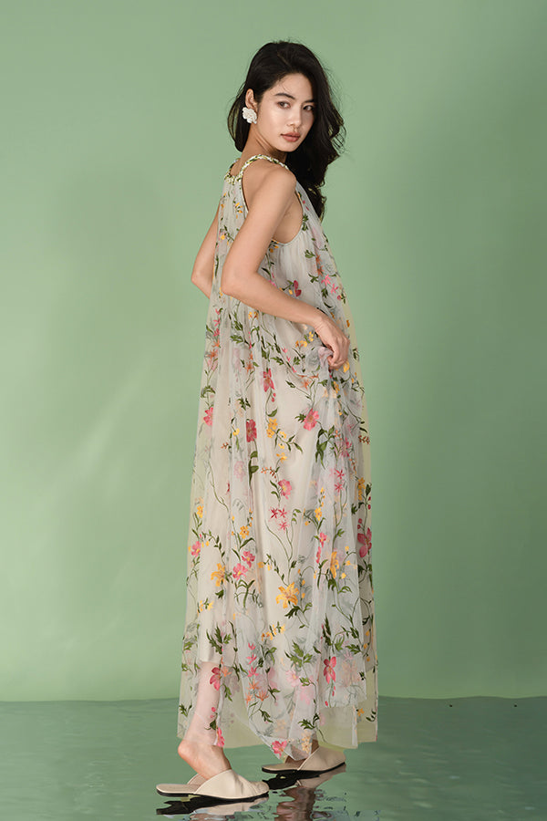 Floral Sleeveless Maxi Summer Holiday Dress