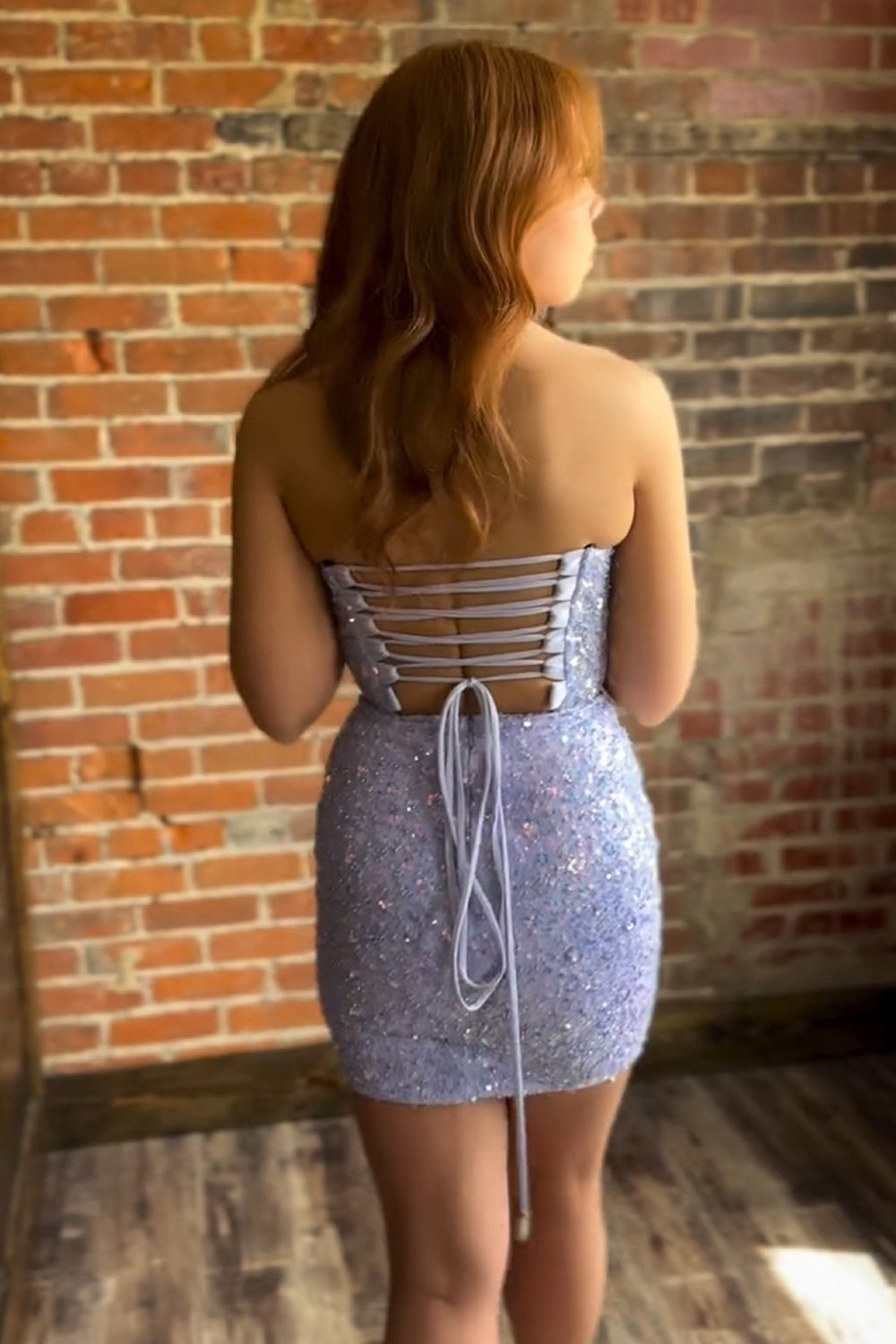 Fuchsia Homecoming Dress Bodycon Sweetheart Sequin Corset Tight Short Prom Dress