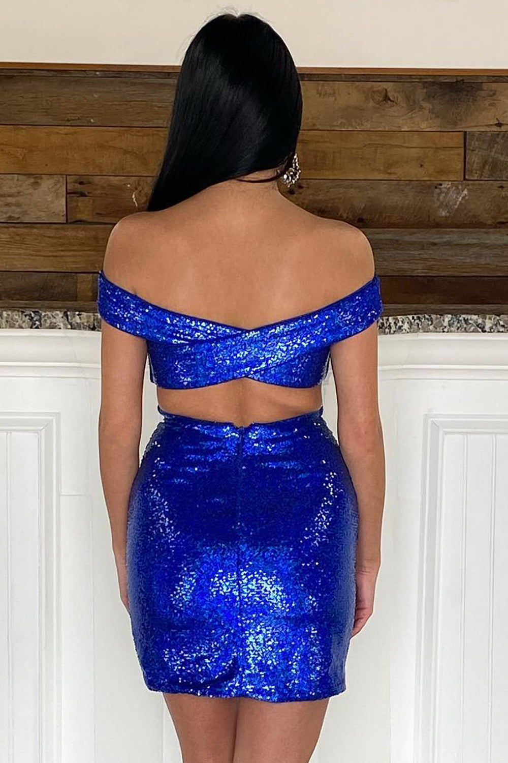 Fuchsia Homecoming Dress Off The Shoulder Tight Short Prom Dress